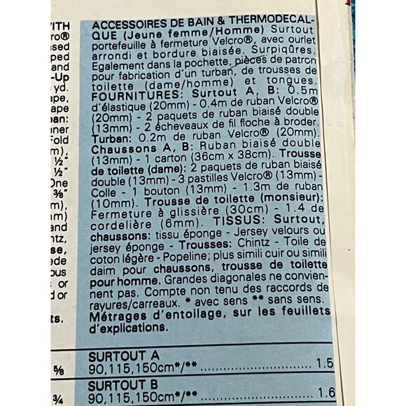 Butterick 4587 Pattern bathroom essentials towel wrap shave kit  slippers - Picture 6 of 7